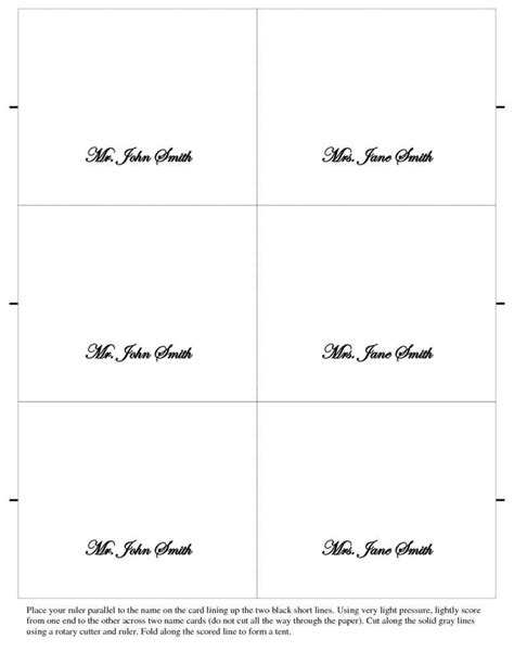 printable place card sizes.